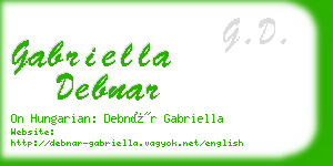 gabriella debnar business card